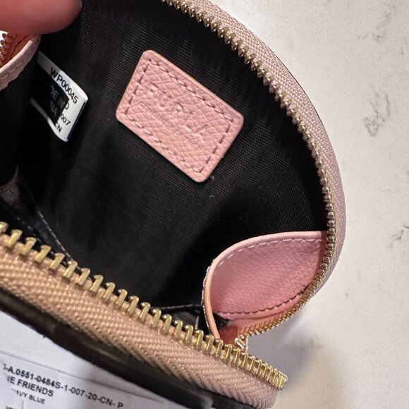 NWT! New Furla x LINE Friends leather Coin Case Charm -BROWN / CONY White Navy - Picture 13 of 13